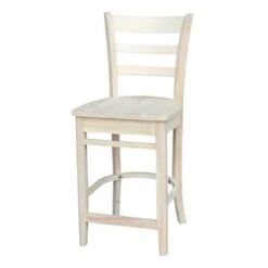 Emily Solid Wood Stool - Black - Counter Height -Elegance Barware 6d9c0c16 e659 4fd6 b79f 4cef7835dea9