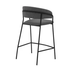 Nara 26" Faux Leather And Metal Counter Height Bar Stool - Blue -Elegance Barware 6ee53614 2a97 46c7 8541 e0fc0d7d1170
