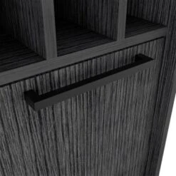 FM Furniture Leeds Bar Cabinet With 2 Concealed Shelves, 2 Open Shelves, And 6 Liquor Cubbies - Laminate -Elegance Barware 6fa6bee1 8e84 49e1 8c70 84b61c4a6386