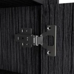 FM Furniture Leeds Bar Cabinet With 2 Concealed Shelves, 2 Open Shelves, And 6 Liquor Cubbies - MDF -Elegance Barware 6fb115d0 3cf3 4385 b932 957344818268