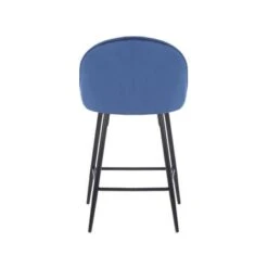 Porthos Home Freya Velvet And Metal Counter Stools (Set Of 2) - Grey -Elegance Barware 704ba534 8201 47af 985b e9f54fc62ba9