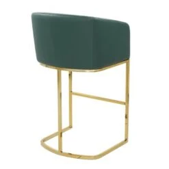 Silver Orchid Bonner Upholstered Stool - Green - Bar Height -Elegance Barware 704bc0ac e966 43ac b78d 2aa5eb19f4e3