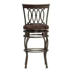 Hillsdale Furniture Montello Metal Bar Height Swivel Stool, Old Steel - 48.5"H X 20"W X 18"D - Bar Height -Elegance Barware 711057cc bc8a 4061 9623 e37298aec2b3