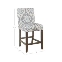 Homepop 24" Classic Parsons Counter Stool - Suri Blue Slate - Blue -Elegance Barware 7158350a 89ca 479d 931c 68548c88ab5d