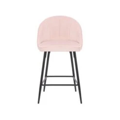 Porthos Home Freya Velvet And Metal Counter Stools (Set Of 2) - Grey -Elegance Barware 715c500b 8e0b 4178 aca6 5a04837145e8