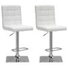 Xavier Adjustable Barstools With Swivel Seat (Set Of 2) - White -Elegance Barware 716b3cd9 45ba 4616 82b3 e688bc2eec0a
