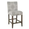 Homepop 24" Parsons Counter Stool - Gray Medallion - Grey -Elegance Barware 71812ca9 8cca 4e5c bebf 3a469851d081