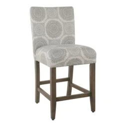 Homepop 24" Parsons Counter Stool - Gray Medallion - Grey
