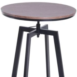 Carbon Loft Jumenta 3-piece Adjustable Industrial Indoor Bistro Set - Black -Elegance Barware 71b3284e dee9 4b59 86da ea792a6417be