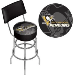 NHL Swivel Bar Stool With Back - Watermark - Philadelphia Flyers -Elegance Barware 723400fc ad3e 4f78 9a68 a8501022c8a6