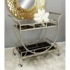 Metal Contemporary Silver Bar Cart - 33 X 38 X 19 - Silver -Elegance Barware 729b4303 942e 44c9 9e9e 26e7ddb0a9c5