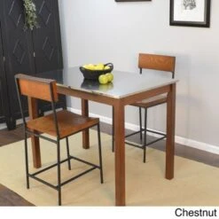 Carbon Loft Newton Stainless Steel Top Bar Table - Black - 4 Seat -Elegance Barware 729d05d0 fb0c 4e24 a4e6 87a3e1338899