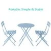 23.6ft Long Bistro Set Table And Chair 3 Piece - 23.6*28 - Blue -Elegance Barware 73096a68 f34a 4e1d 893d 30de5bf1d985