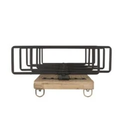 Toston Wood And Iron Wine Rack (8 Bottles) By Christopher Knight Home - Natural/Black -Elegance Barware 7479752a 3cc7 4464 ba0a 9d0ac31d3502