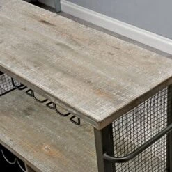 FirsTime & Co. Chandler Farmhouse Kitchen Cart - Silver -Elegance Barware 751b754d 7bf1 4d91 a092 8fb963d237cf