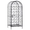 HOMCOM 35 Bottle Wrought Iron Wine Rack Jail With Lock - Black - 17.5*14*38.5 - Black -Elegance Barware 75a7cbcf dd57 4f7e 9203 5fbdb32f9777