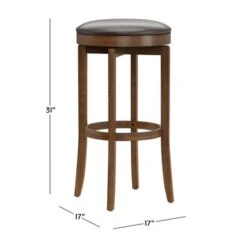 Hillsdale Furniture Brendan Wood Backless Swivel Stool, Brown Cherry - Brown Cherry - Counter Height -Elegance Barware 76ceb6c2 f9ee 48c7 9738 93fbe572c9bb