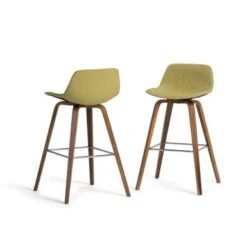 WYNDENHALL Cacey Mid Century Modern Bentwood Counter Height Stool (Set Of 2) - 20.7'' X 21.1'' X 36.6 - Denim Grey -Elegance Barware 78fff8e7 721e 44ff bffa 629e7a6d019d
