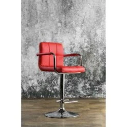 Leatherette And Metal Bar Stool - Grey -Elegance Barware 799593e0 af4d 46a0 b00c 0bb3442e0f37