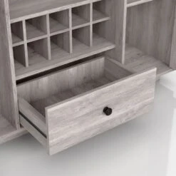 DH BASIC Traditional Coastal White 47-inch Glass-Door Wine Bar Cabinet By Denhour - Coastal White -Elegance Barware 79bb130f e12d 448a be07 90a9ce0f7f86