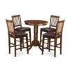 East West Furniture 5-Piece Dining Set Includes A Dining Table And Dining Room Chairs - Mahogany Finish (Chair Seat Option) - EDVN5-MAH-LC