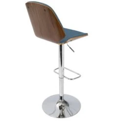 Carson Carrington Vihti Walnut Wood Adjustable Swivel Bar Stool - Grey -Elegance Barware 7a838e7d 21b6 4d90 b2d9 8ba825d56bbc