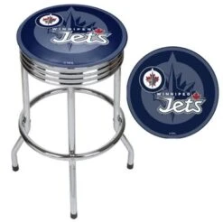 NHL Chrome Ribbed Bar Stool - Montreal Canadians -Elegance Barware 7aa50d7a dcfa 4023 9d00 a07445bd4acc