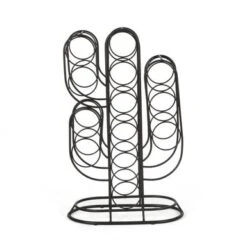 Ferrat 13 Bottle Tabletop Cactus Wine Rack By Christopher Knight Home - Black -Elegance Barware 7b186ecf 5dd9 46d1 b80c a08f00a53ab5