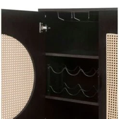 ACME Colson 2-door Wine Cabinet In Black - N/A - MDF/Metal - Black -Elegance Barware 7b8d2c4f 176e 4801 ae0f dc80ceaa07ab