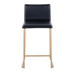 Mara Contemporary Upholstered Counter Stool (Set Of 2) - N/A - Gold / Black