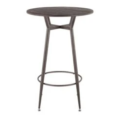 Carbon Loft Barton Industrial Round Bar Table - N/A - Antique -Elegance Barware 7bb2e821 21c6 48fc bd2a 35472d1a5bce