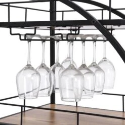 Black Industrial Mobile Bar Cart Serving Wine Cart With Wheels - Black 15 Black Industrial Mobile Bar Cart Serving Wine Cart With Wheels - Black -Elegance Barware 7bee9331 a178 498b bbdc 8c5e149175cf