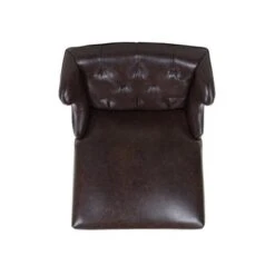 Richmond Faux Leather Armless Wingback Tufted Counter And Bar Stool - Single - Vintage Black Brown - Counter Height -Elegance Barware 7bf14331 501d 45c9 9693 351874cc044d
