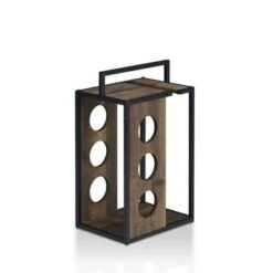Aberdour Rustic Oak Metal 3-bottle Wine Rack By Carson Carrington - Reclaimed Oak -Elegance Barware 7e0a2d9b e3ad 460e 988e 5f32c35bd846