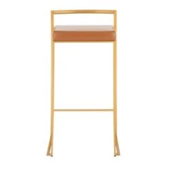 Silver Orchid Forrest Gold Stackable Bar Stools (Set Of 2) - White Velvet -Elegance Barware 7e9cb62e 68aa 4e4a 81ba 9588593c0a7f