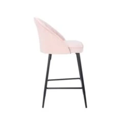 Porthos Home Freya Velvet And Metal Counter Stools (Set Of 2) - Grey -Elegance Barware 801783e1 2cbe 4874 8222 f757ebc40641