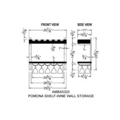 Carbon Loft Lawrence Wall Shelving With Wine Storage - Brown -Elegance Barware 801f7b0d 03c8 49ed 97f4 3050c3a4c9e3