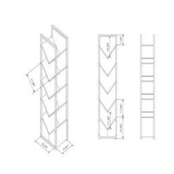 DH BASIC Industrial Metal V-cut 5-shelf Compact Wine Rack By Denhour - Cement -Elegance Barware 81400d3f c21a 4dbe 812b 88c43ebaaf10