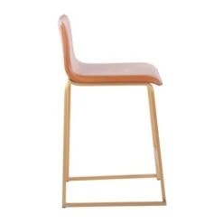 Mara Contemporary Upholstered Counter Stool (Set Of 2) - N/A - Gold / Black -Elegance Barware 814568ce b27b 4ee9 b918 ca2d7dc17aa0