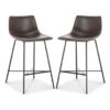 Poly And Bark Paxton 24" Counter Stool (Set Of 2) - Brown -Elegance Barware 81d8089c 7692 4cc0 ab9a b95822e6b384