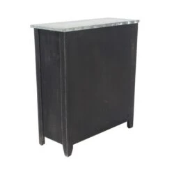 Black Distressed Wood Metal Top Farmhouse Wine Rack Storage Cabinet - Black -Elegance Barware 8277b485 8b83 45b1 ae2d bb9654fd0cec