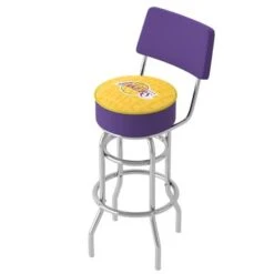 NBA Swivel Bar Stool With Back - City - 20" X 20" X 41.75" - Denver Nuggets -Elegance Barware 82d7f4fa 23e6 474f a055 cb68adf8f107
