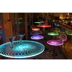 Porch & Den Starbuck Metal/ Acrylic LED Light-Up Bar Table - Multi -Elegance Barware 82e86bea b084 4639 80ac 271c42dd090e