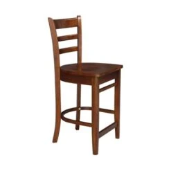 Emily Solid Wood Stool - Black - Counter Height -Elegance Barware 8562539a 6ae8 4f28 857c 5700afaf9f5e
