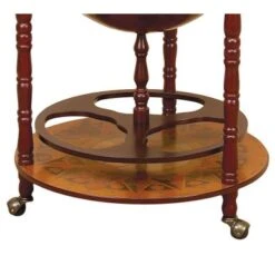 Brown Wood Traditional Wine Storage Glass Globe Cabinet Bar - 22 X 22 X 37 - 22 X 22 X 37 - Brown -Elegance Barware 86849cfb a2dd 420a 9a24 48ad935b41da