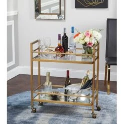 Simple Living Manhattan Bar Cart - Antique Pewter