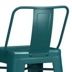 WYNDENHALL Josephine Industrial Metal Stool (Set Of 4) - Teal Blue - Counter Height - 23-28 In. -Elegance Barware 882dd6c8 129c 4adb 8360 1e774c76f47e