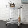 Alba Acrylic Serving Bar Cart By Greyson Living - Silver Chrome -Elegance Barware 8859a25a d2b2 4880 b813 47f7e45690f6
