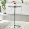 Simple Living Raleigh Retro Bar Table - White/Chrome -Elegance Barware 8a598166 4c15 4c22 80e4 c5674528e732