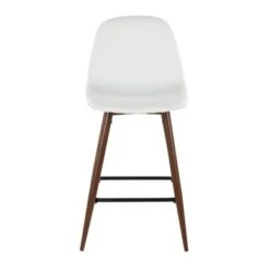 Carson Carrington Stone Walnut Counter Stool (Set Of 20 - Grey Faux Leather -Elegance Barware 8aa440bc f5c5 49da a890 948c90104094